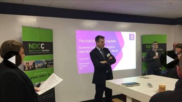 PADDY PRESENTS AT NORTH DUBLIN CHAMBER OF COMMERCE MEETING
